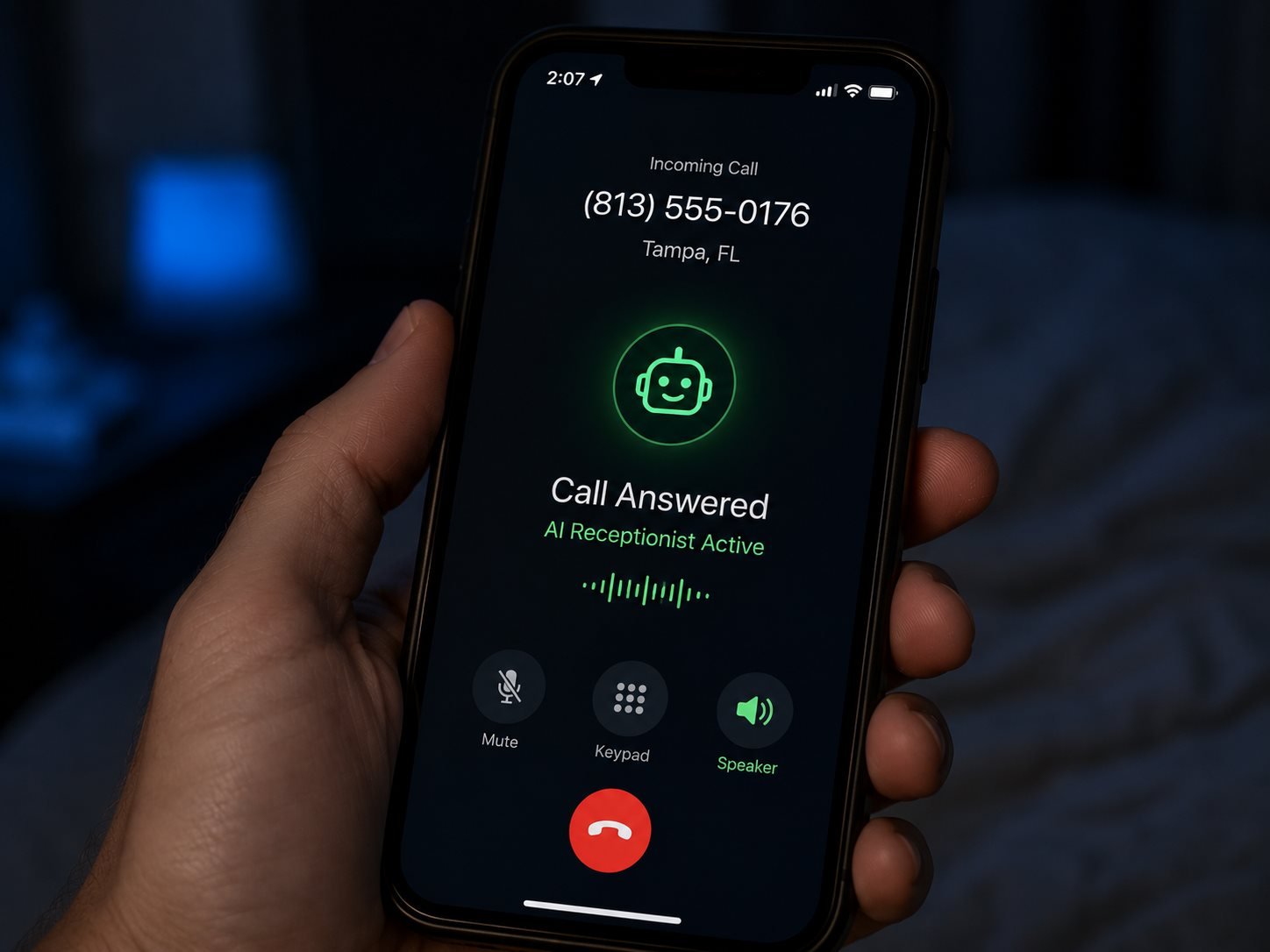 Emergency HVAC call answered automatically at 2AM